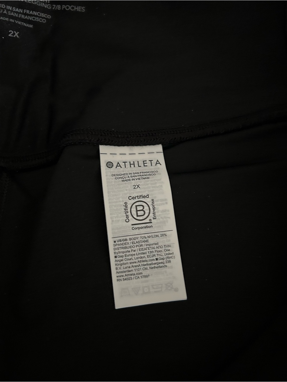 New Athleta Elation Sheen Tight Leggings 2X - Picture 4 of 4